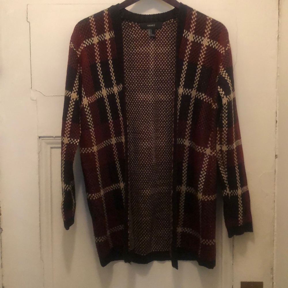 Forever 21 open front long cardigan